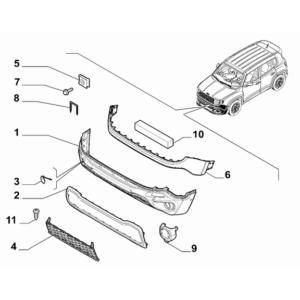 Jeep Renegade 2015-Present Front Bumper Grill