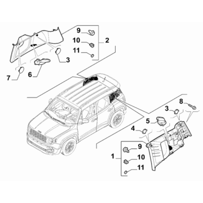 Jeep Renegade 2015-Present Interior Trim Clip